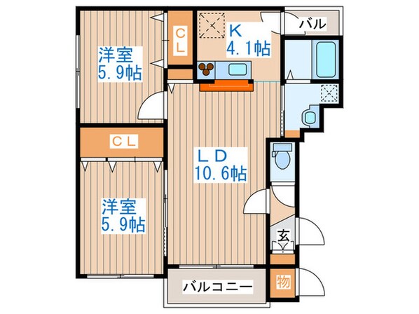 ユール八軒の物件間取画像